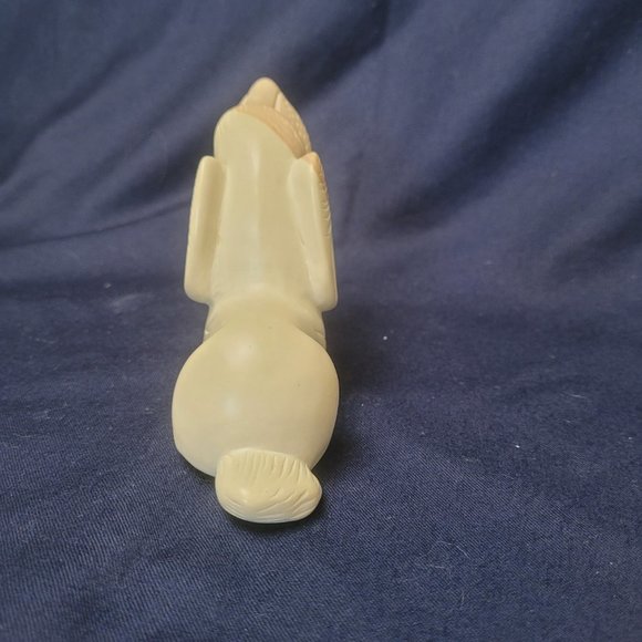 Dog Figurine Soapstone Laying Long Ears Stone - Picture 5 of 10